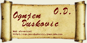 Ognjen Dušković vizit kartica